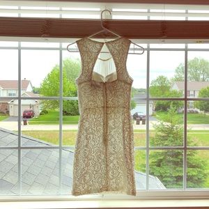 White lace mini dress